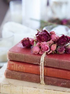 Books and roses