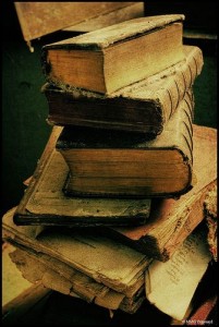 Stack of old books