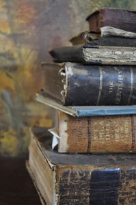 tops of old books